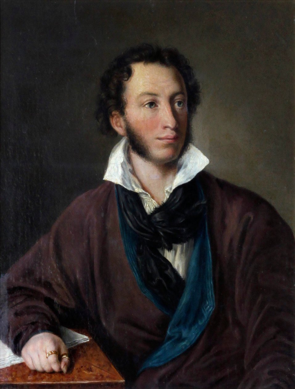 Portret autora Aleksandra S. Puszkina 1799-1837 Kopia wg V. Tropinina, 1827 autorstwa Avdotya Petrovna Yelagina