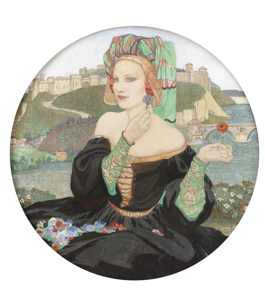 Chria, ok. 1929 (tempera na pokładzie) (szczegóły patrz 244476) autorstwa Averil Mary Burleigh