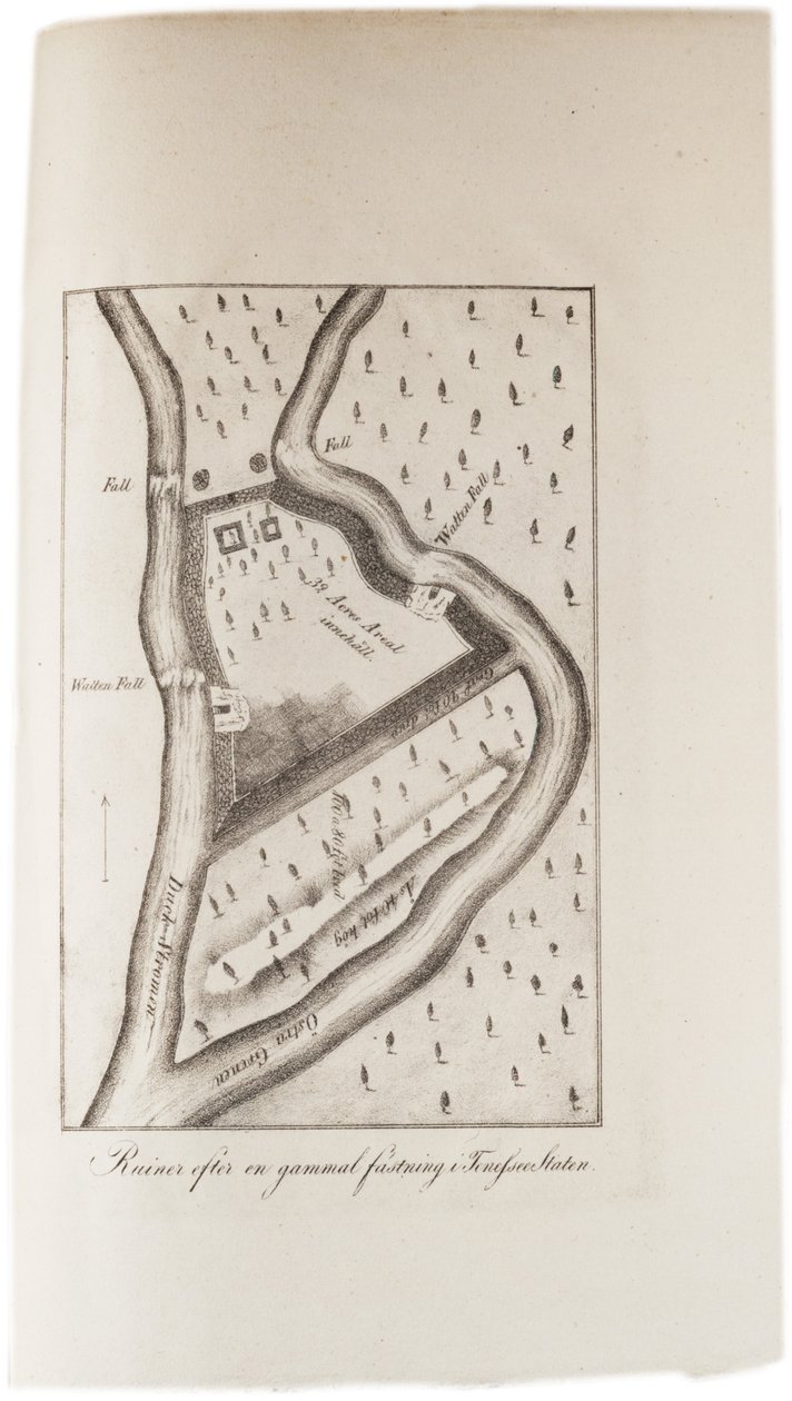Ruiny starego fortu w Tennessee, z Atlasu Stanów Zjednoczonych, 1824 autorstwa Axel Leonhard Klinckowström