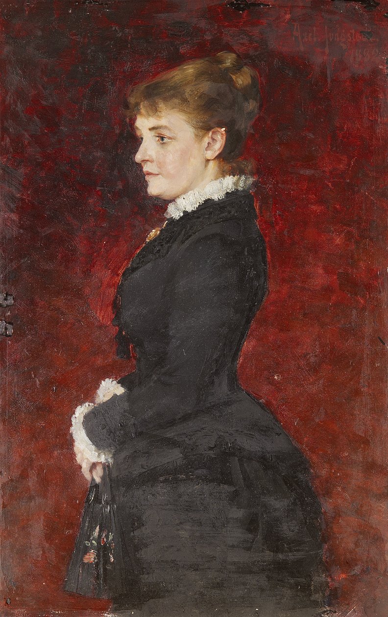 Portret - Dama w czarnej sukience autorstwa Axel Jungstedt
