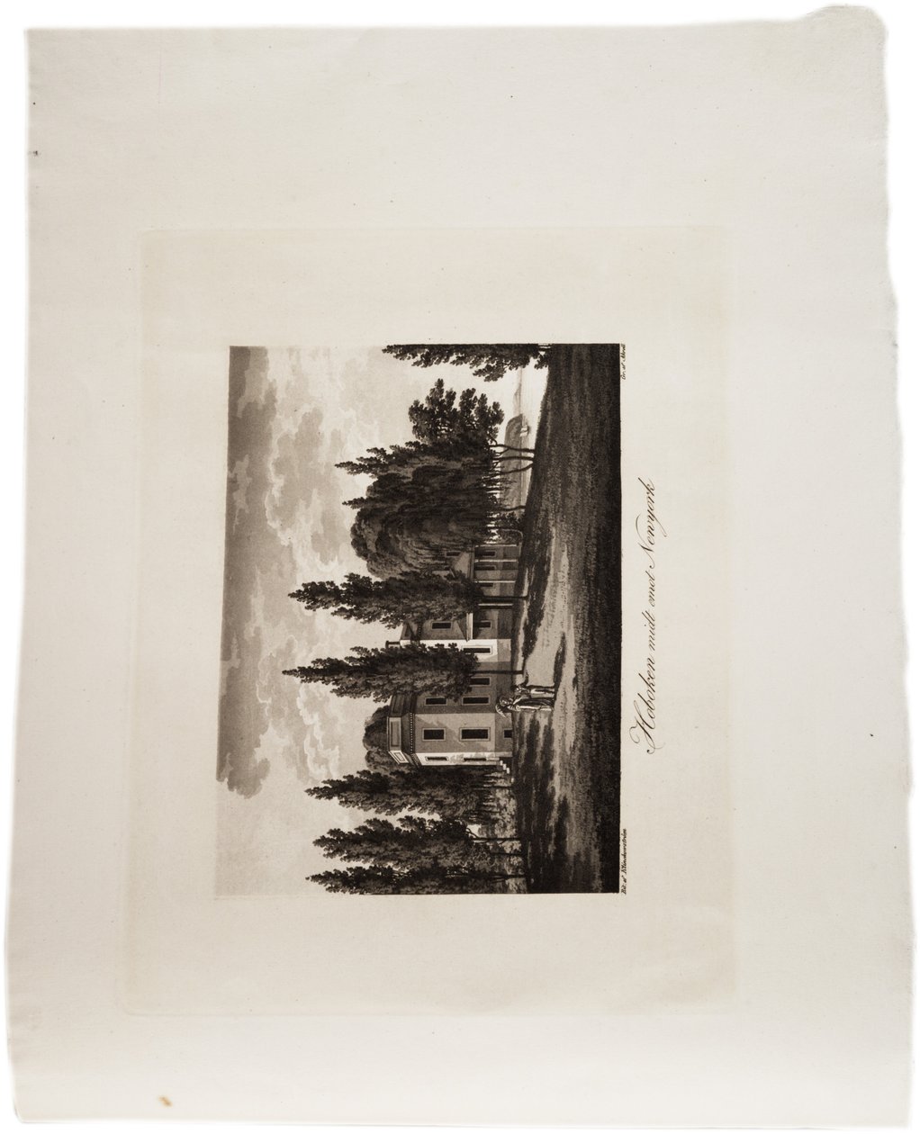 Hoboken naprzeciwko Nowego Jorku, z atlasu Stanów Zjednoczonych, 1824 (akwatinta) autorstwa Axel Leonhard Klinckowström