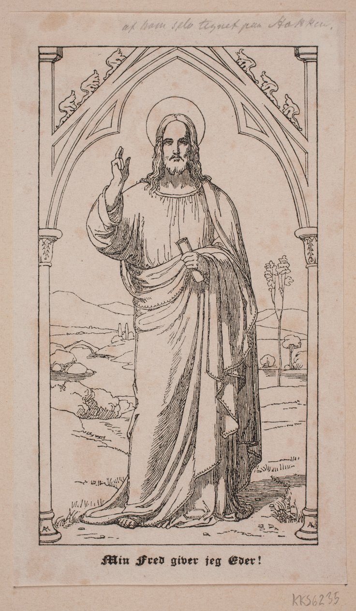 Błogosławieństwo Chrystusa autorstwa Axel Theodor Kittendorff