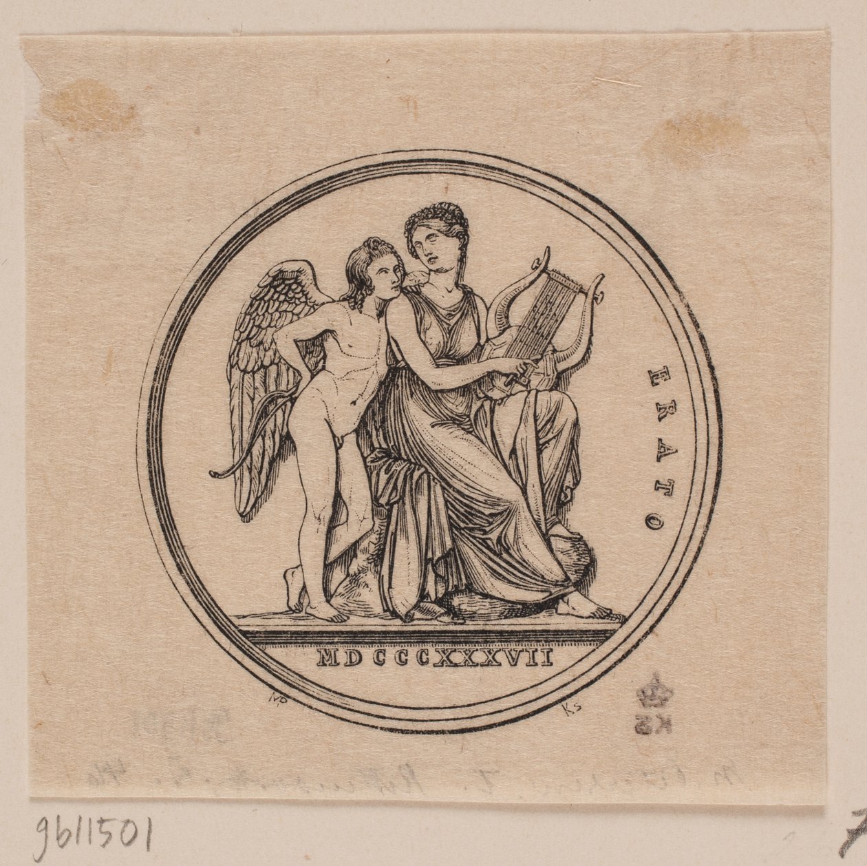 Medal z wykonaniem Erato autorstwa Axel Theodor Kittendorff