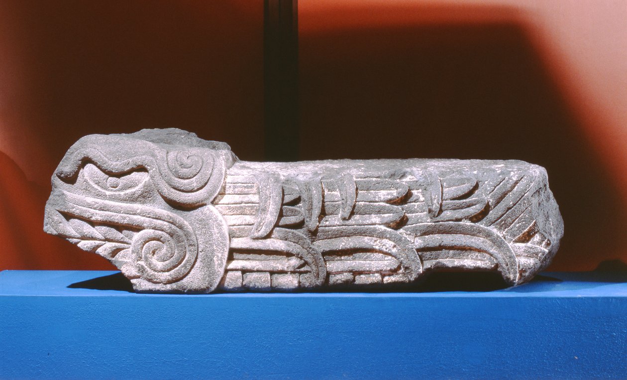 Quetzalcoatl, pierzasty wąż, późny okres postklasyczny (1300-1521) autorstwa Aztec