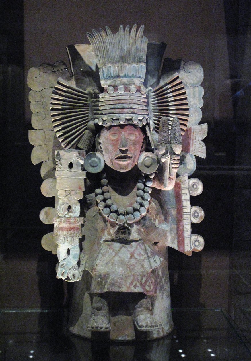 Kadzidło w formie bogini kukurydzy Xilonen, Tlahuac, późny okres postklasyczny, ok. 1500 autorstwa Aztec