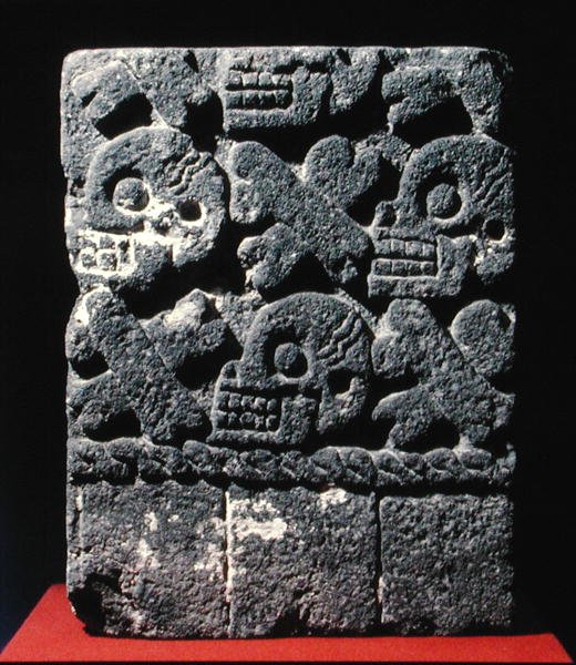 Tzompantli, późny okres postklasyczny (1300-1521) (kamień) autorstwa Aztec Aztec