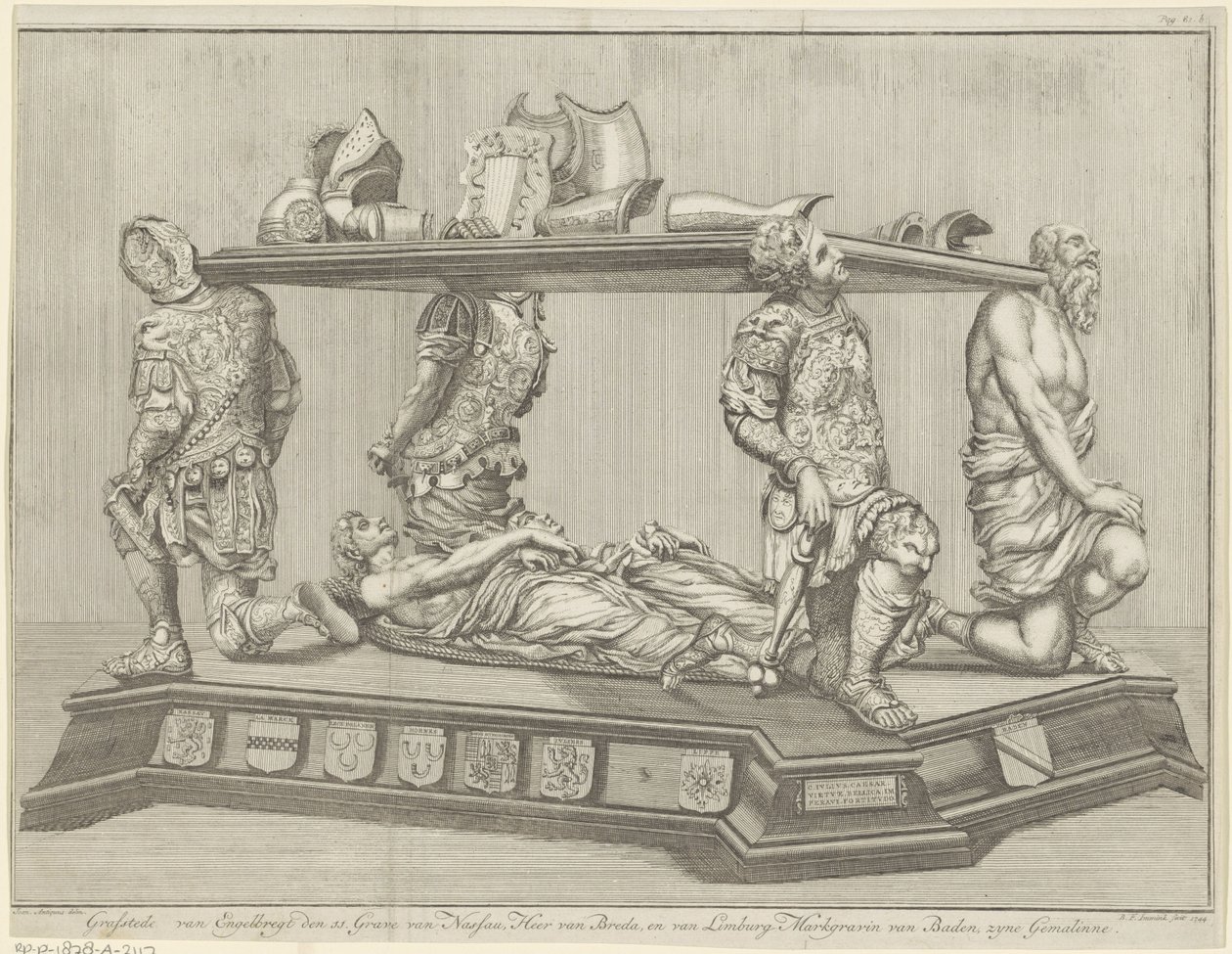 Pomnik nagrobny Engelbrechta II, hrabiego Nassau-Dillenburg-Breda, 1504 autorstwa B.F. Immink