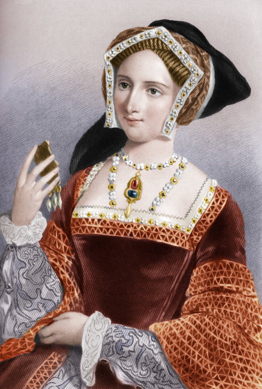 Jane Seymour 1509-1537, trzecia żona króla Henryka VIII, 1851 autorstwa B. Eyles