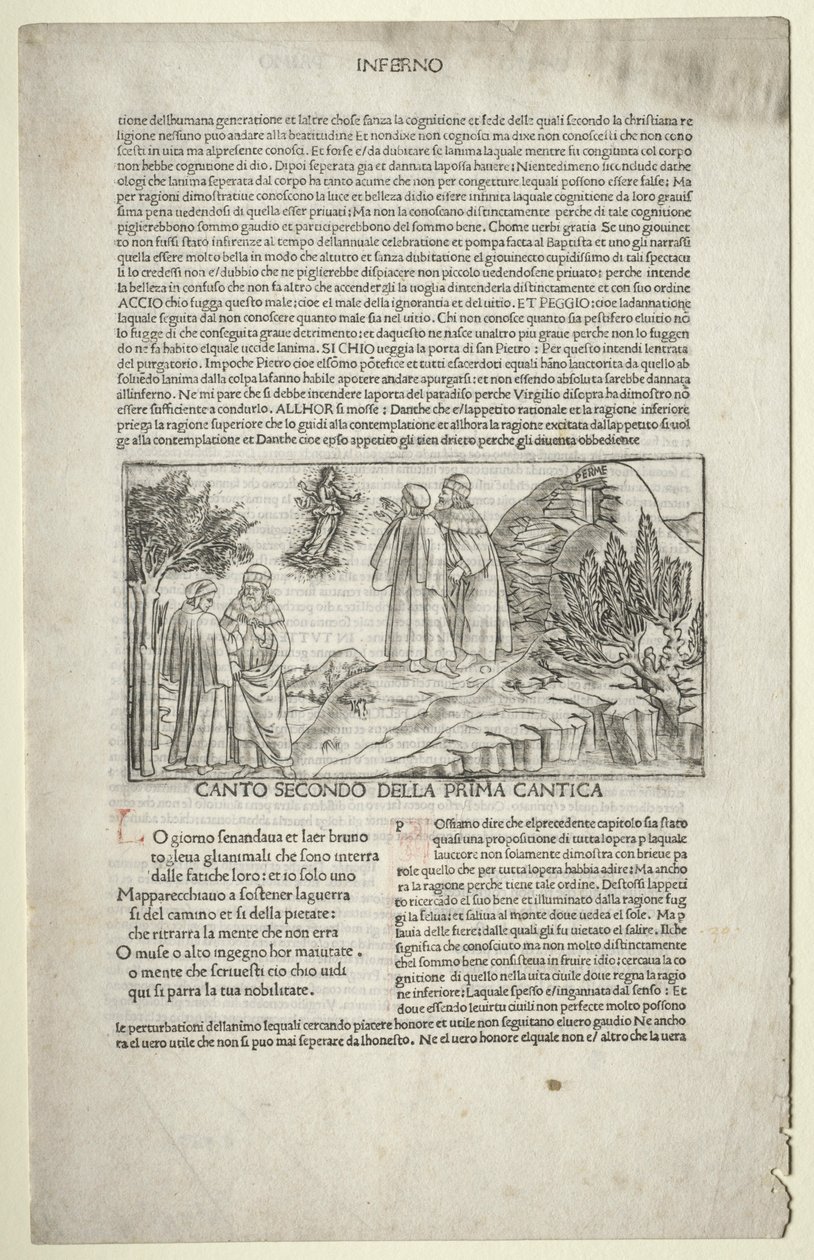 Dante i Wergiliusz z wizją Beatrycze, c. 1481-1485. autorstwa Baccio Baldini