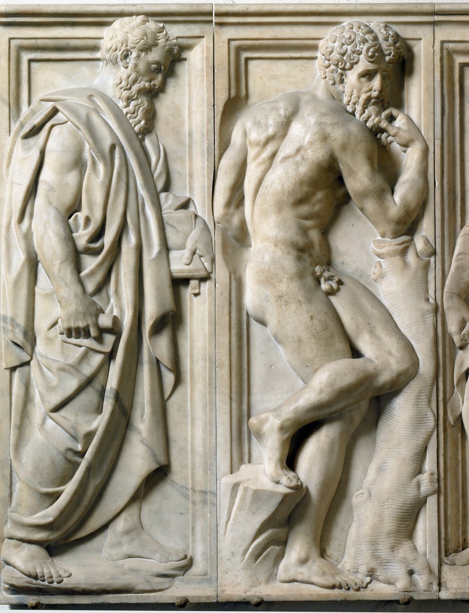Prorok i Ignudo Niski relief marmurowy autorstwa Baccio Bandinelli (1493-1560) autorstwa Baccio Bandinelli