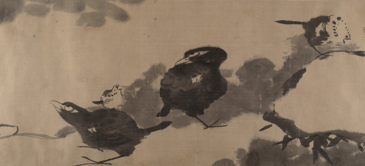 Ptaki w stawie lotosu, ca. 1690. autorstwa Bada Shanren