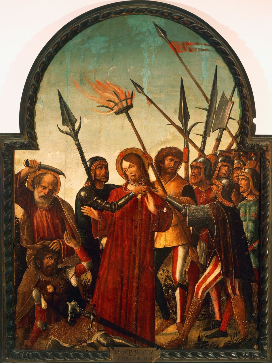 Pojmanie Chrystusa – Baldassare di Matteo Carrari (około 1460-1520) autorstwa Baldassare di Matteo Carrari
