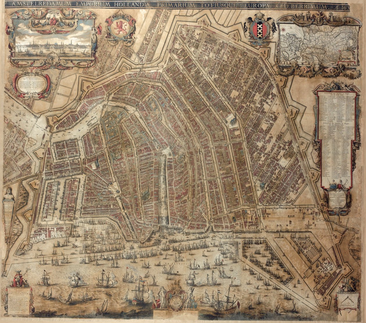 Mapa Amsterdamu autorstwa Balthasar Florisz. van Berckenrode