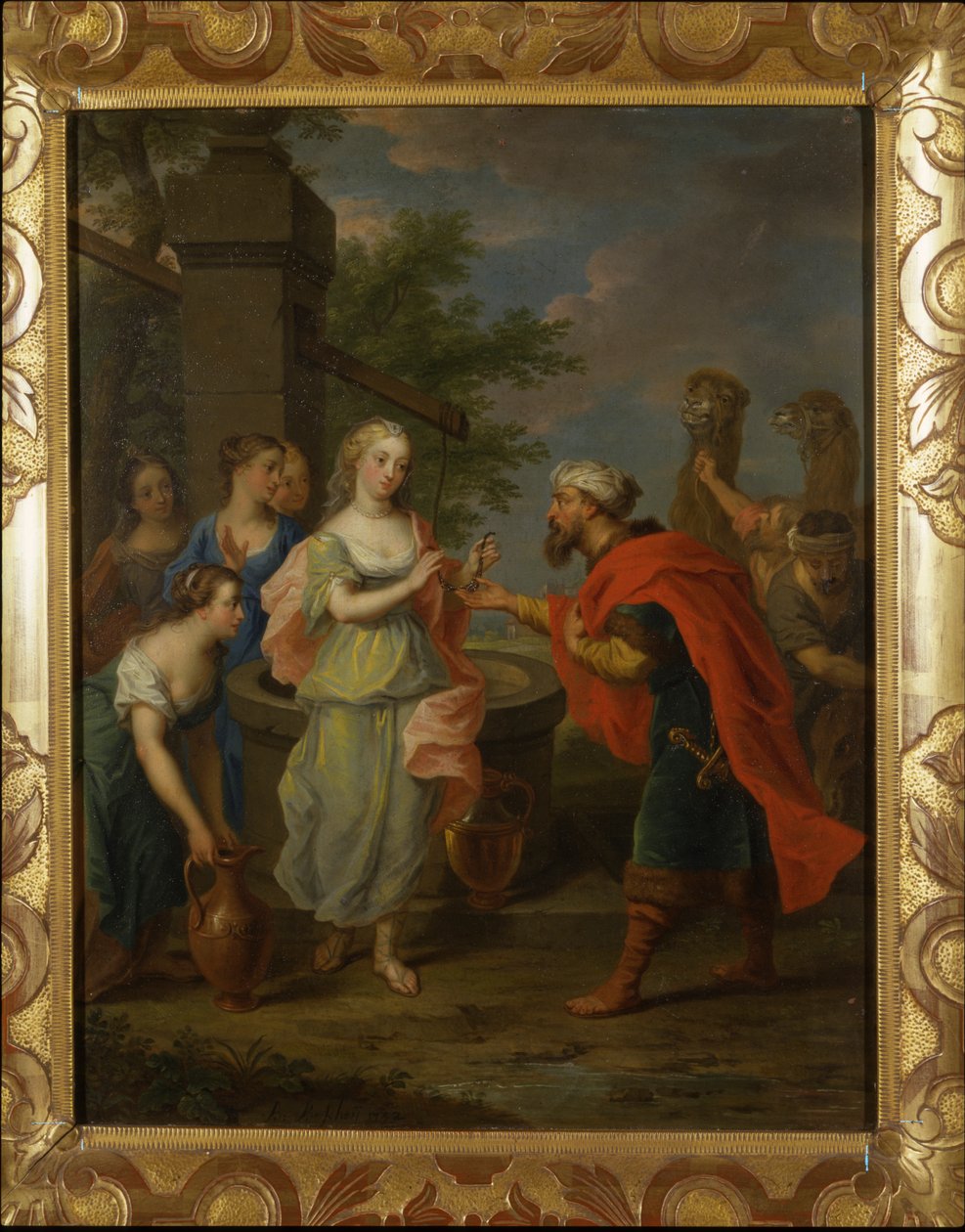 Eliezer i Rebecca przy studni autorstwa Balthasar Beschey