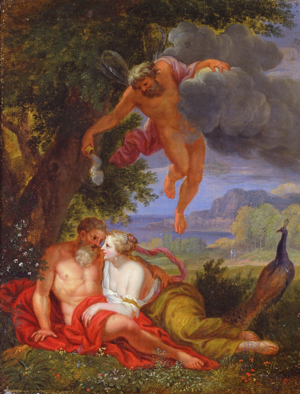 Hypnos usypiający Jowisza i Juno autorstwa Balthasar Beschey