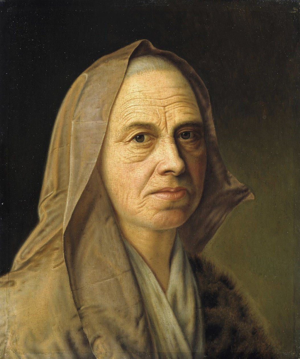 Denner, Balthasar - Studium starej kobiety - Hamburger Kunsthalle autorstwa Balthasar Denner