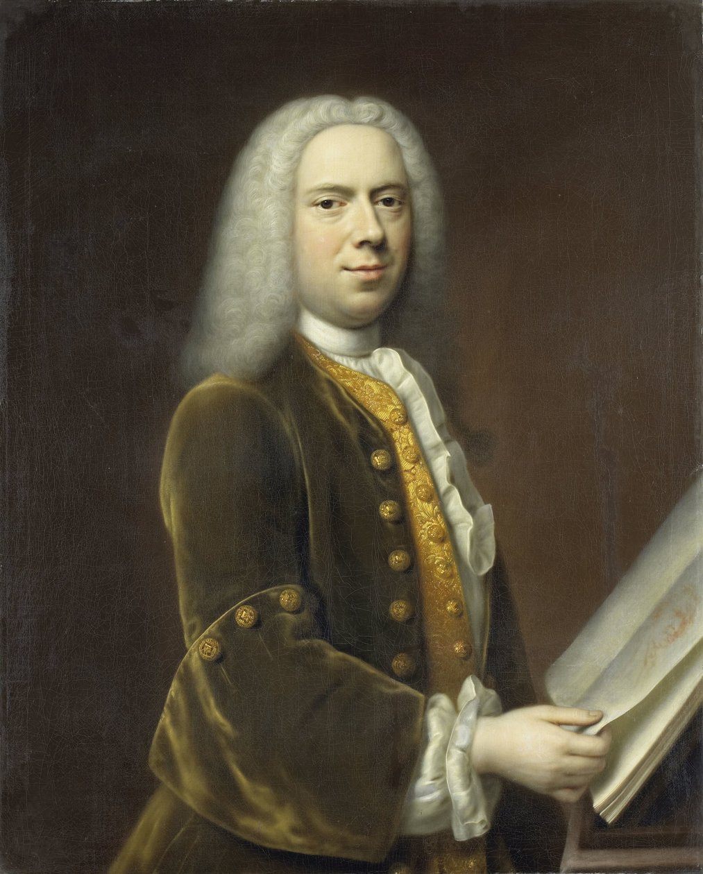 Portret mężczyzny, prawdopodobnie Cornelis Troost (1696-1750) autorstwa Balthasar Denner