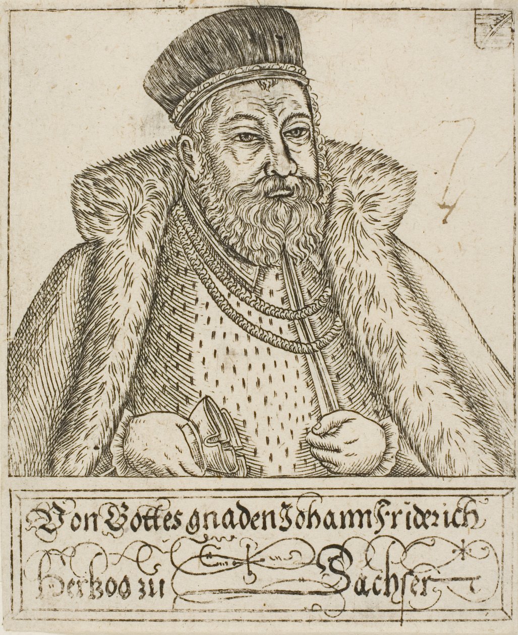 Johann Friedrich, z książąt i elektorów saskich autorstwa Balthasar Jenichen