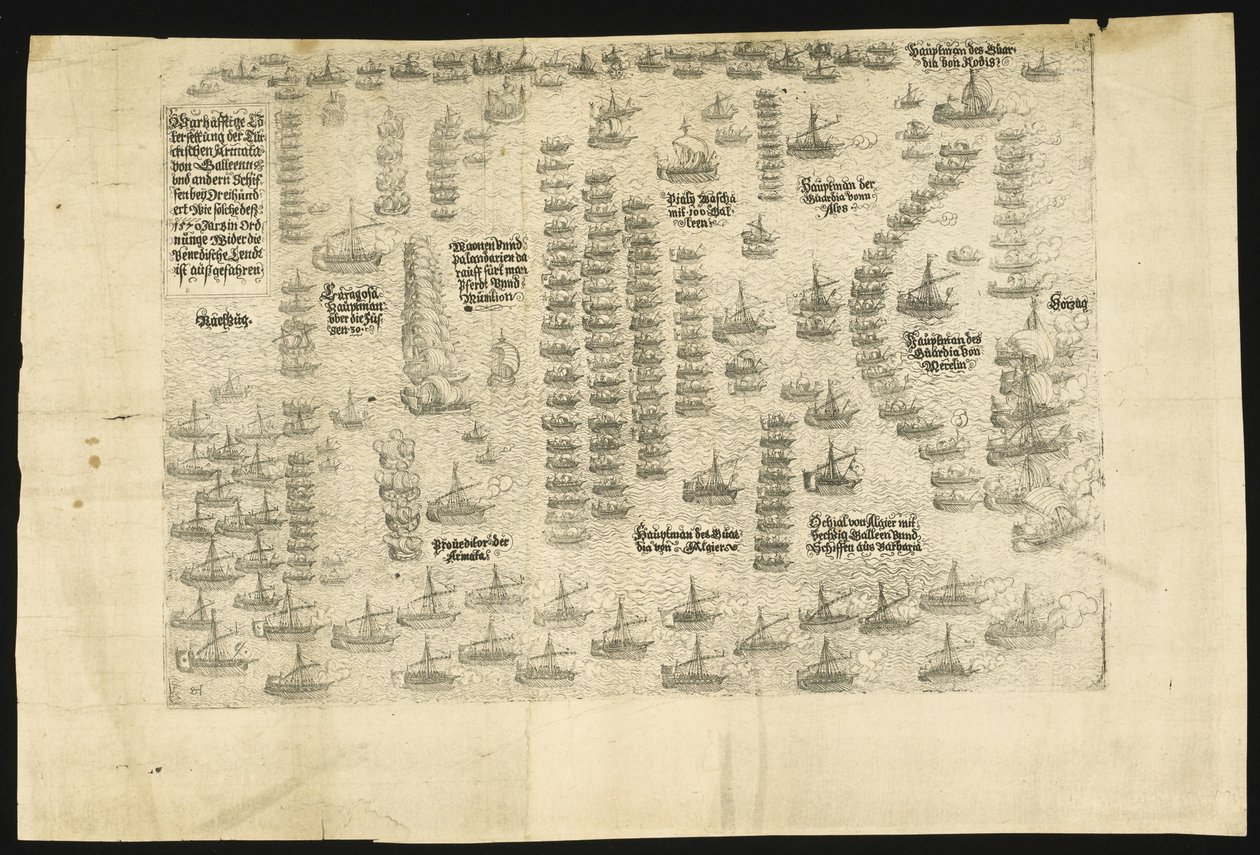 Bitwa pod Lepanto 7 października 1571, 1571 autorstwa Balthasar Jenichen