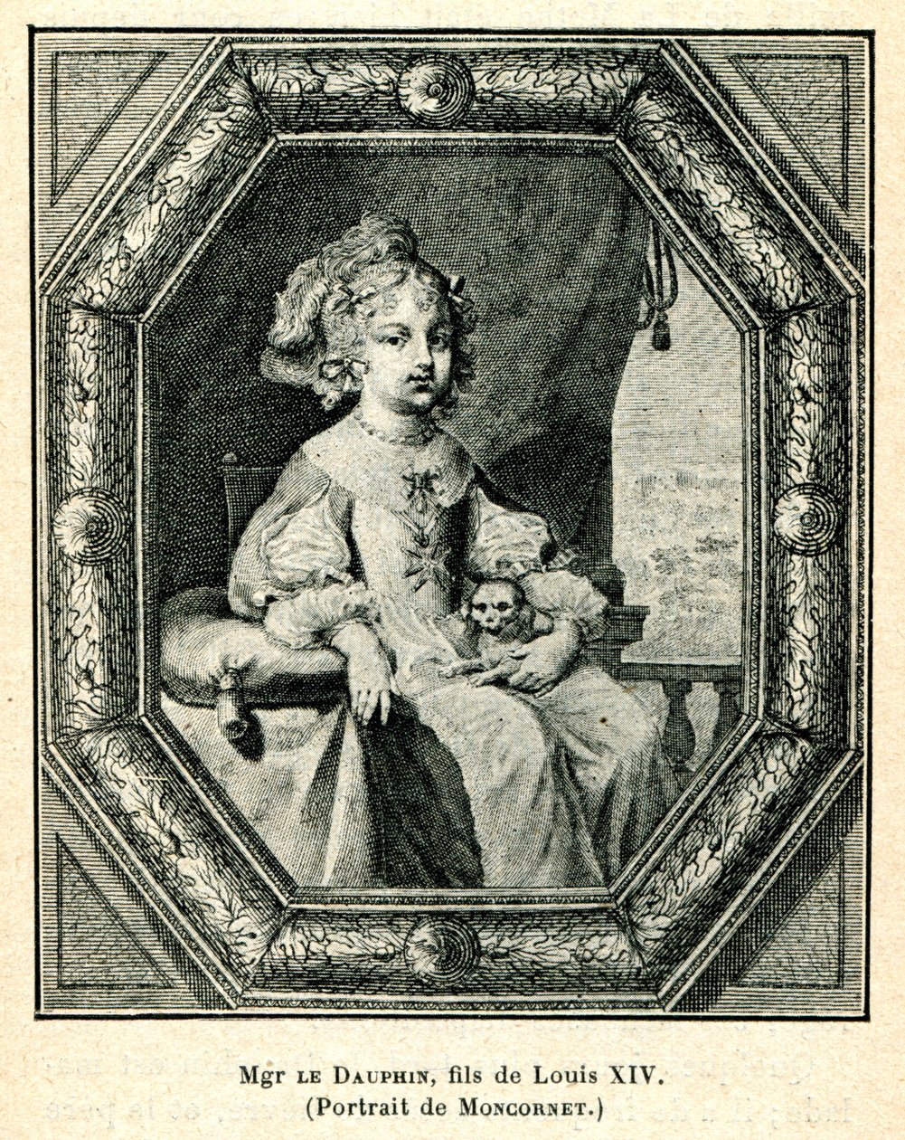 Cabanès, Edukacja książąt005 Delfin, syn Ludwika XIV autorstwa Balthasar Moncornet