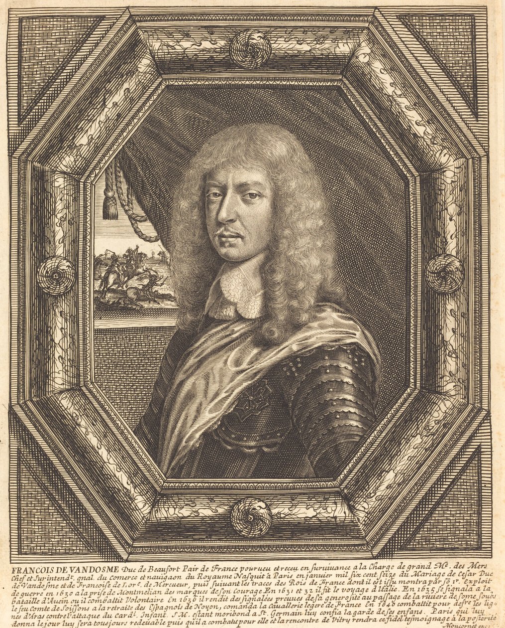 Francois de Vendome, książę Beaufort autorstwa Balthasar Moncornet