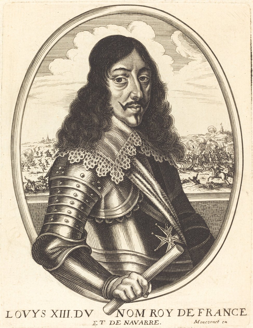 Ludwik XIII, król Francji autorstwa Balthasar Moncornet