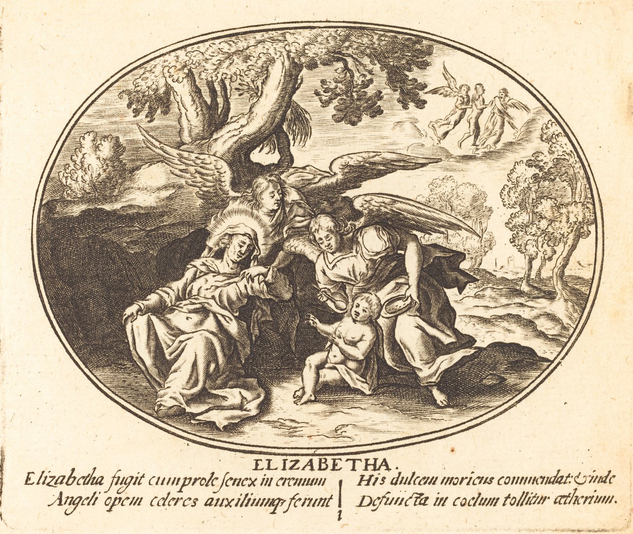 Lot św. Elżbiety z Dzieciątkiem św. Jan autorstwa Balthasar Moncornet