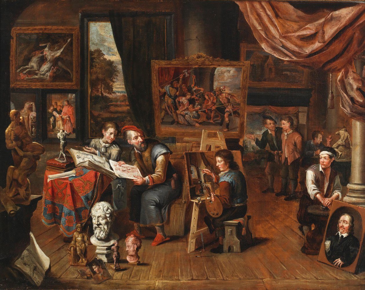 Studio artysty autorstwa Balthasar van den Bossche
