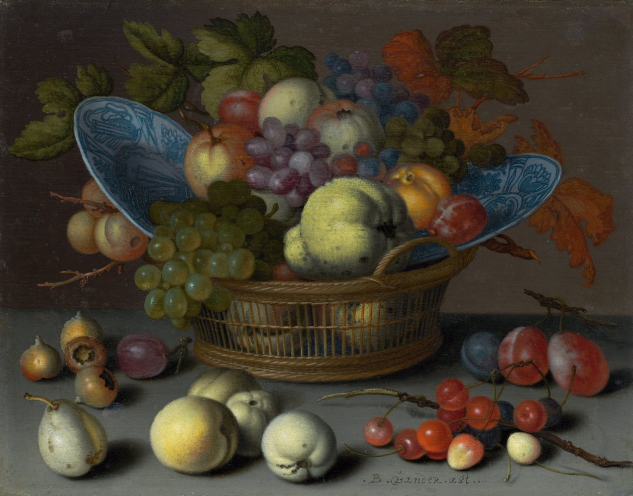 Kosz owoców autorstwa Balthasar van der Ast
