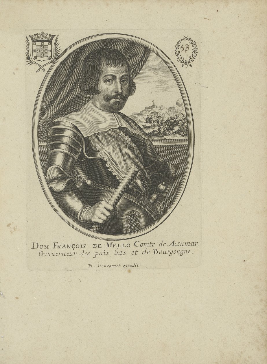 Francisco Manuel de Mello 1608-1666, 1640-1650. autorstwa Balthazar Moncornet