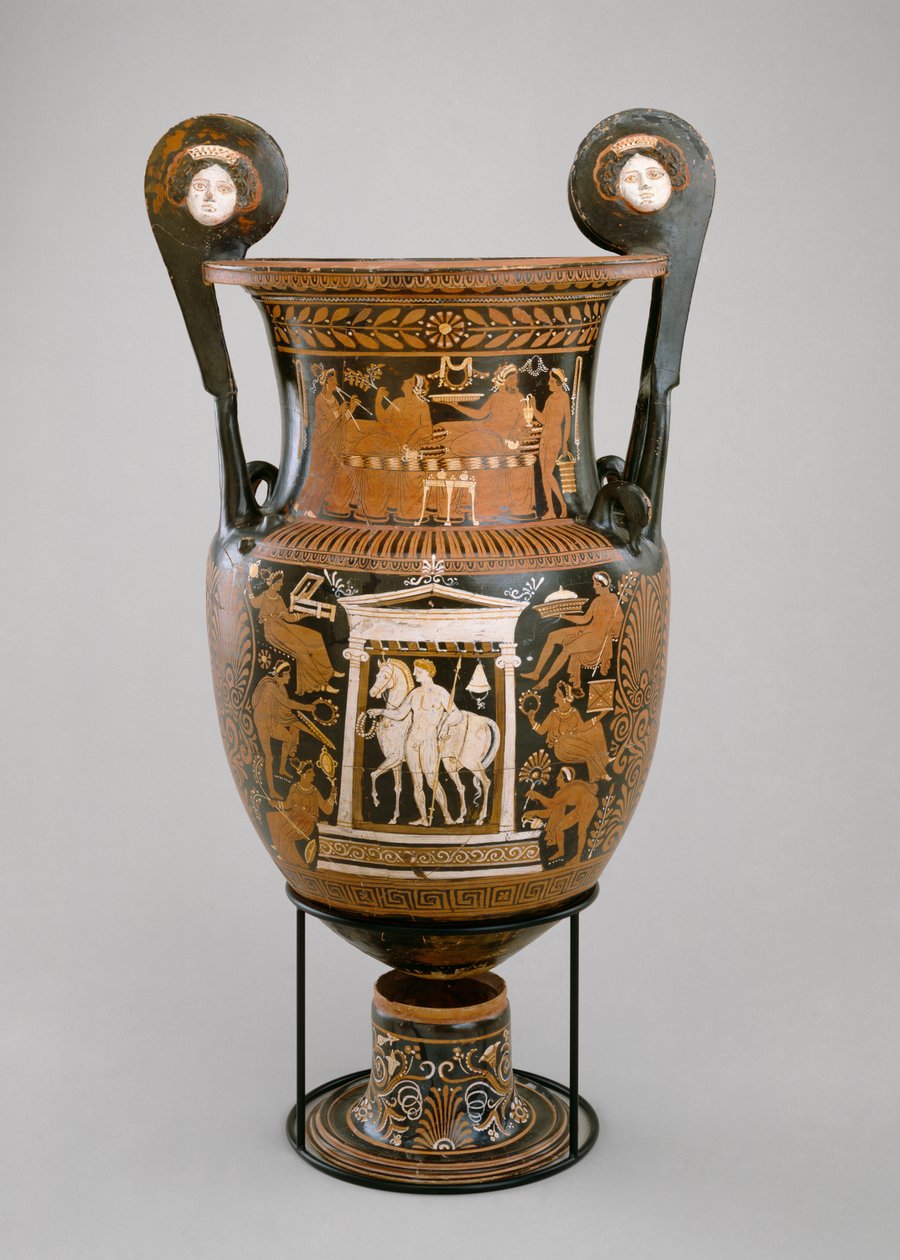 Krater wolutowy, Apulia, 320-310 pne (glina) (patrz także 321231) autorstwa Baltimore Painter