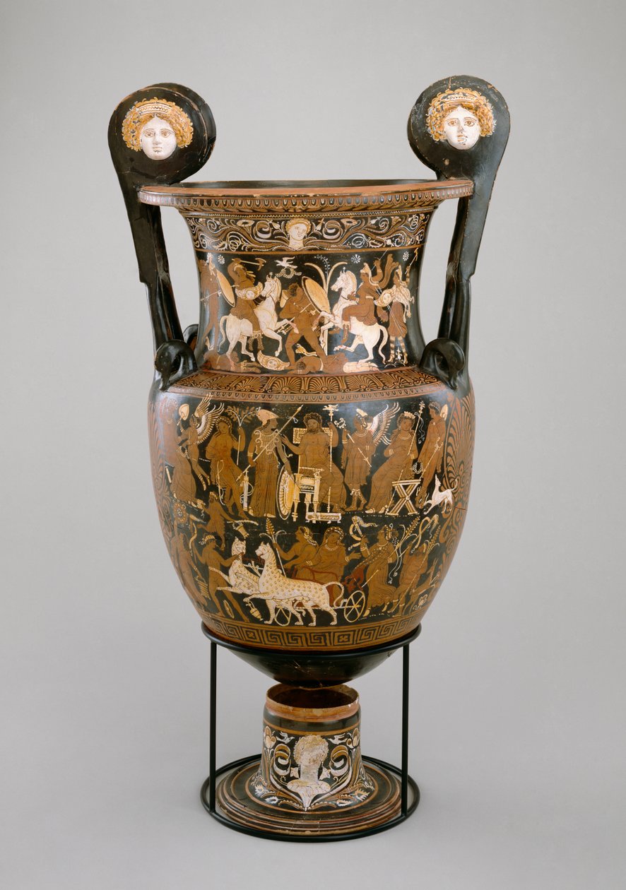 Krater wolutowy, Apulia, 320-310 pne (glina) (patrz także 321232) autorstwa Baltimore Painter