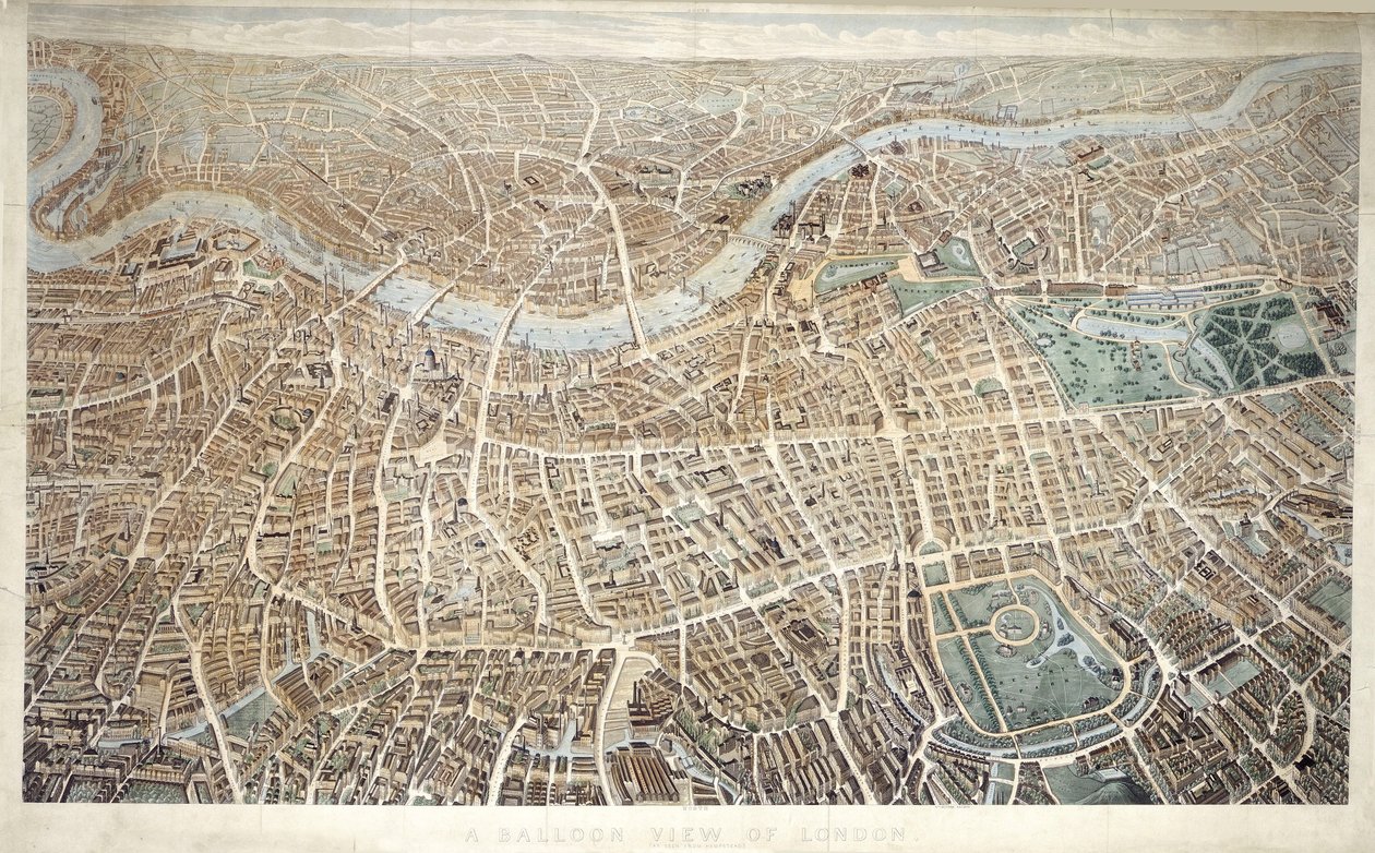 Balonowy widok Londynu widziany z Hampstead autorstwa Banks and Co Effingham