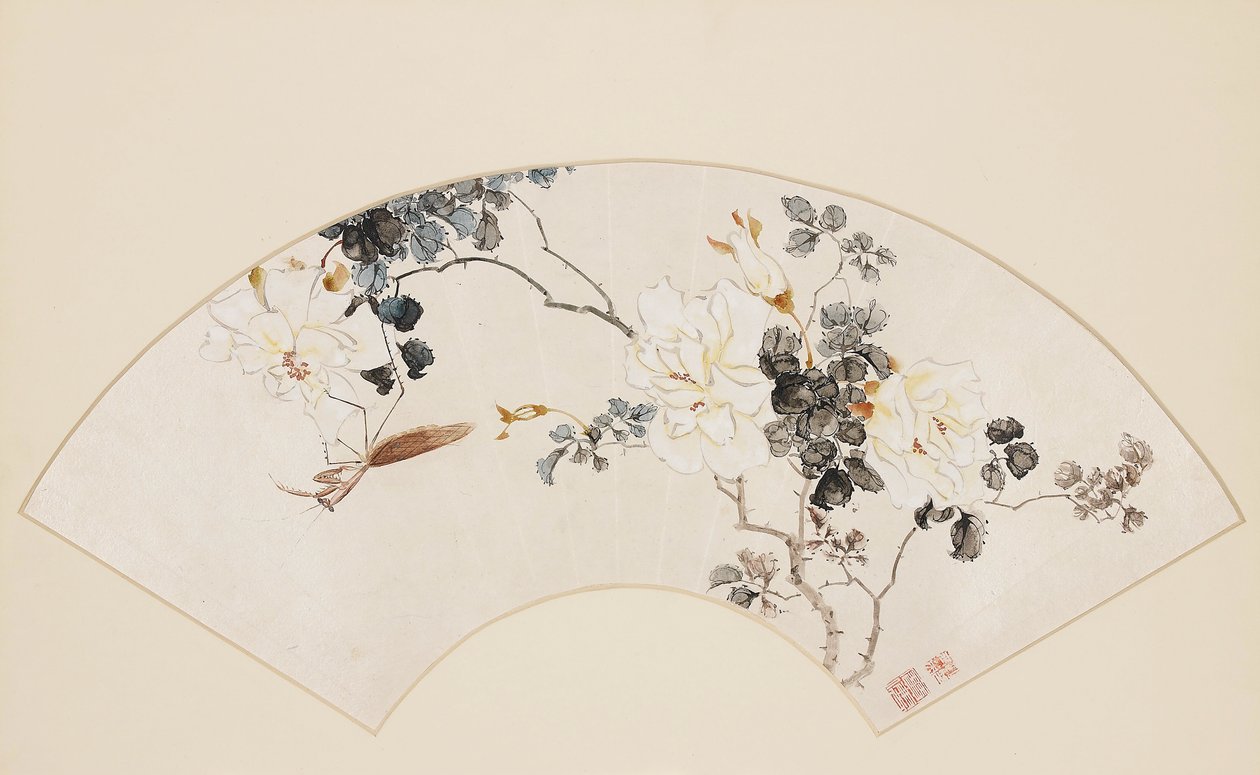 Róża i modliszka, XIX w. 1801-1900 autorstwa Baoru Liu