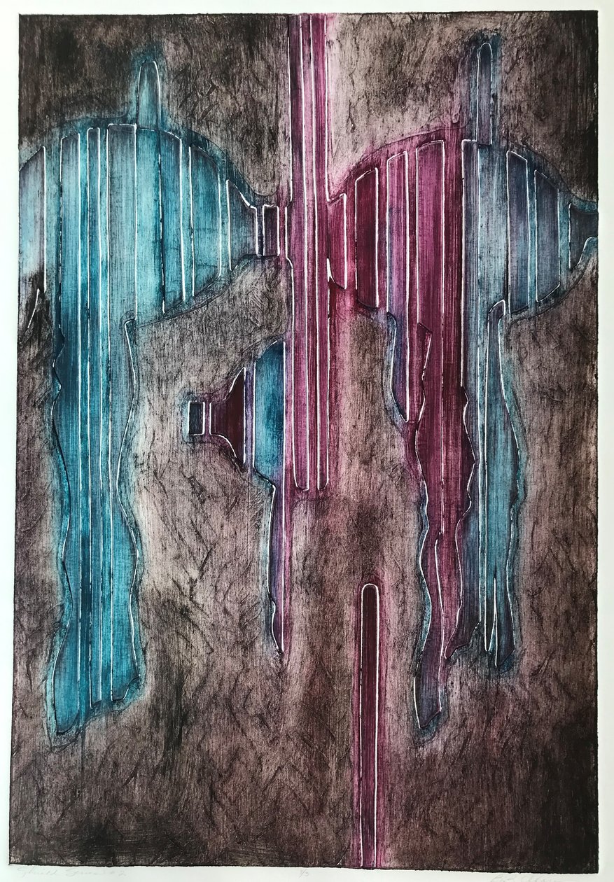 Koc wrony, ok. 1980-90 (monotypia) autorstwa Barbara Cleary