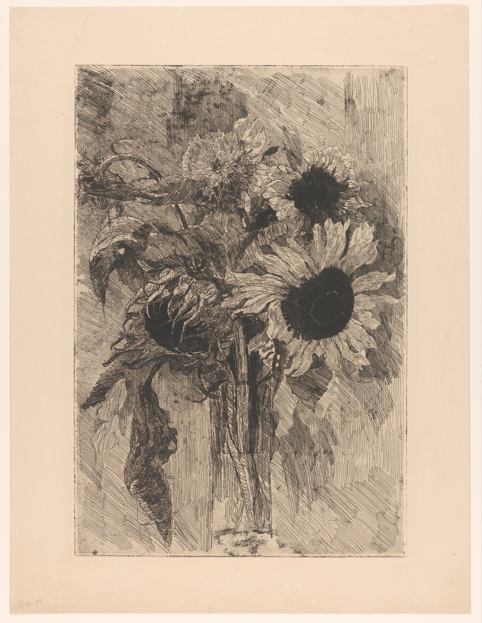 Słoneczniki w wazonie autorstwa Barbara Elisabeth van Houten (signed by artist)