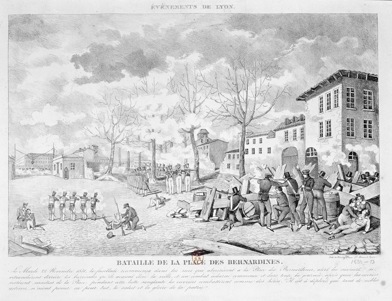Bunt jedwabników z Lyonu, 22 listopada 1831, 1832 autorstwa Bardoz