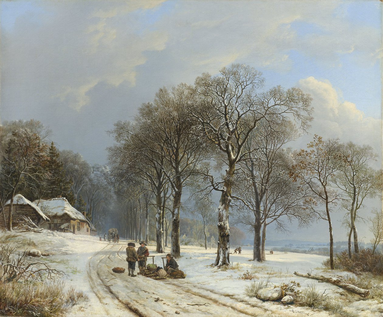 Pejzaż zimowy, 1835-8 autorstwa Barend Cornelis Koekkoek