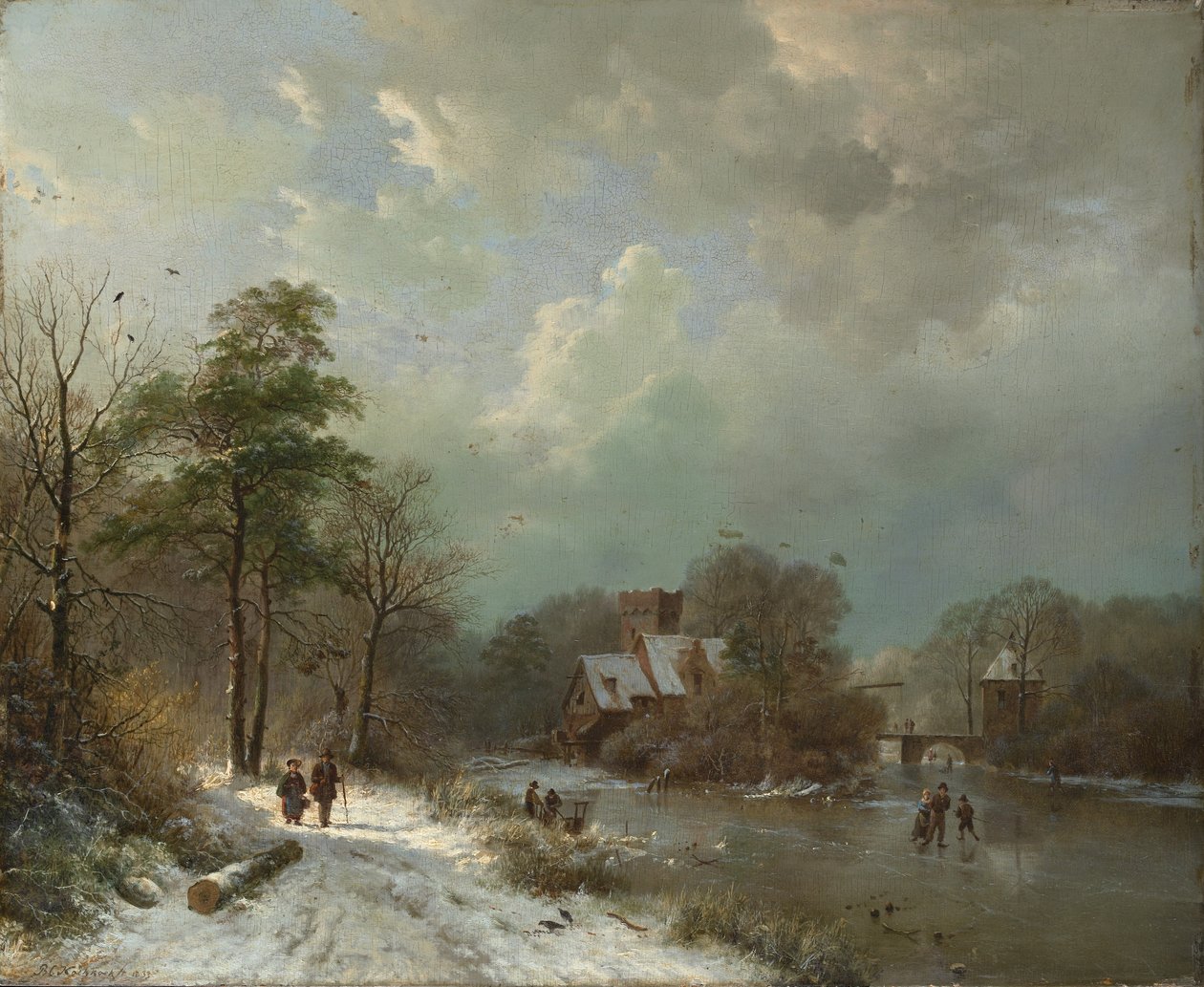 Pejzaż zimowy, Holandia, 1833. autorstwa Barend Cornelis Koekkoek