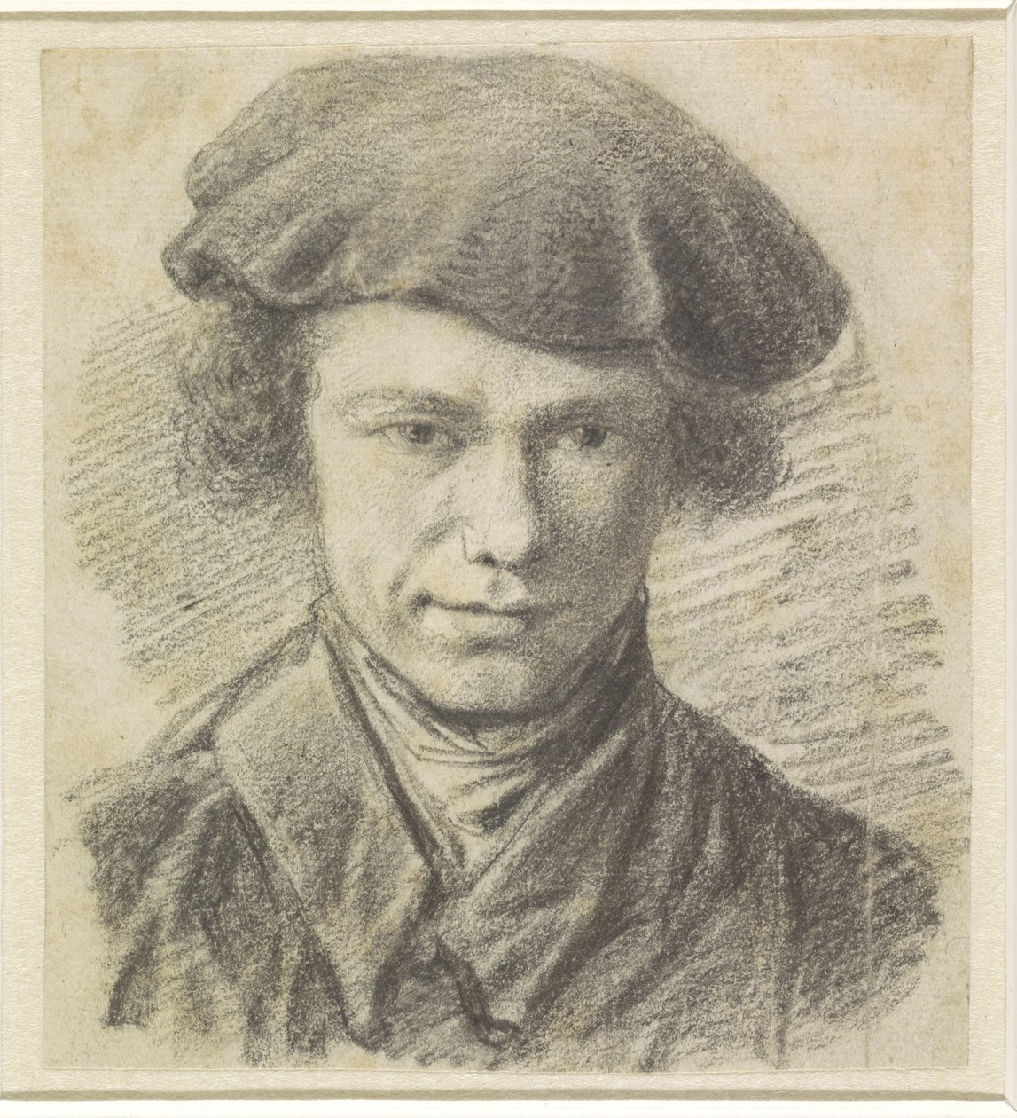 Autoportret w berecie autorstwa Barend Cornelis Koekkoek