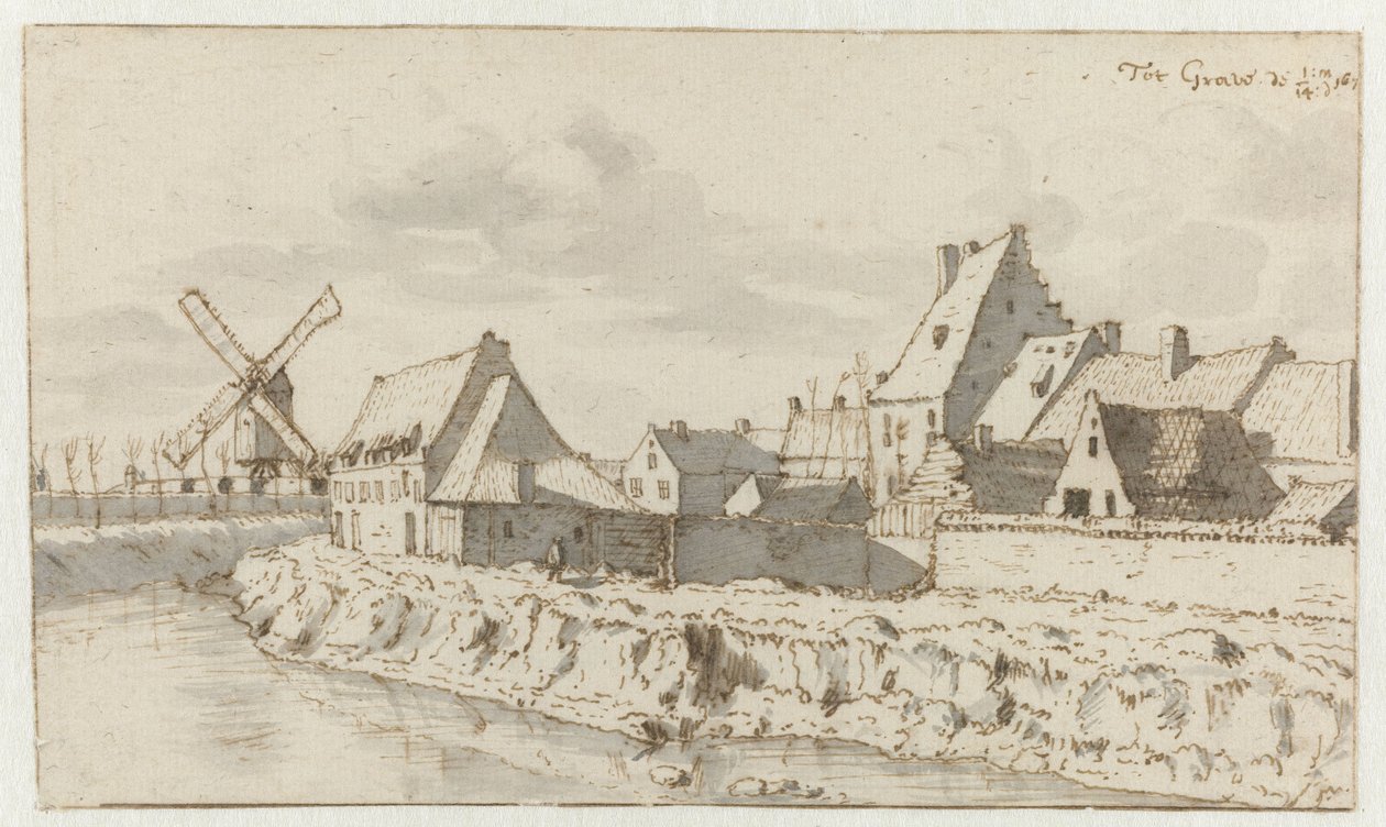 Widok na grób, Brabancja Północna autorstwa Barend Klotz (attributed to)