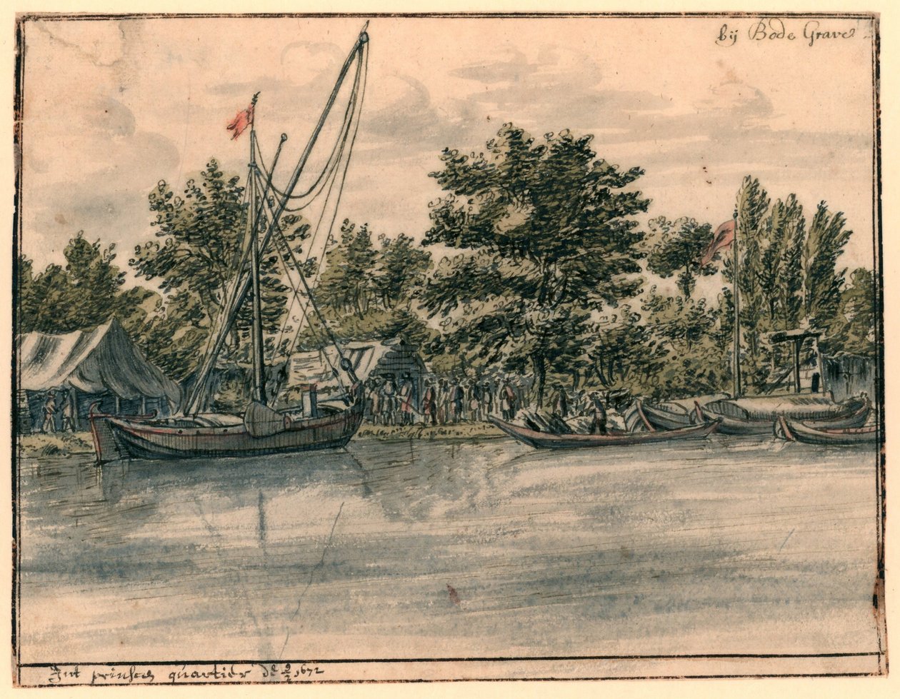 Widok na dzielnicę Willema III w pobliżu Bodegraven autorstwa Barend Klotz (possibly)