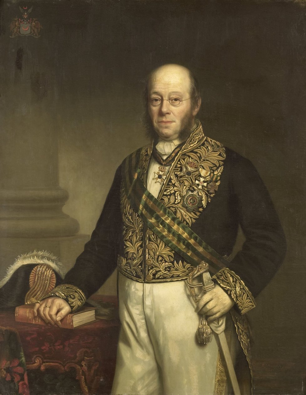 Ludolph Anne Jan Wilt Baron Sloet van de Beele (1806-90). Generalny Gubernator (1861-66) autorstwa Barend Leonardus Hendriks