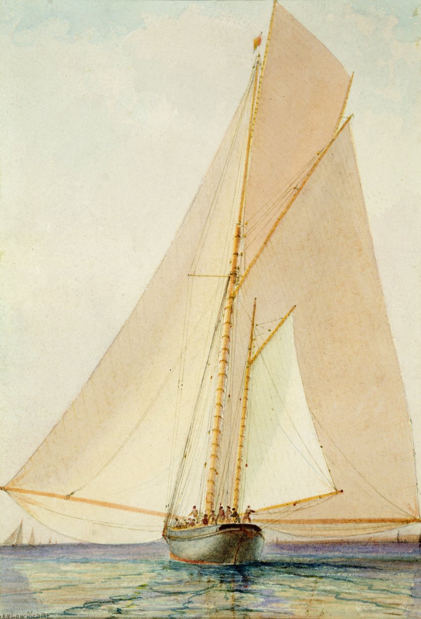 Booming w Light Zephyr (akwarela na papierze) autorstwa Barlow Moore