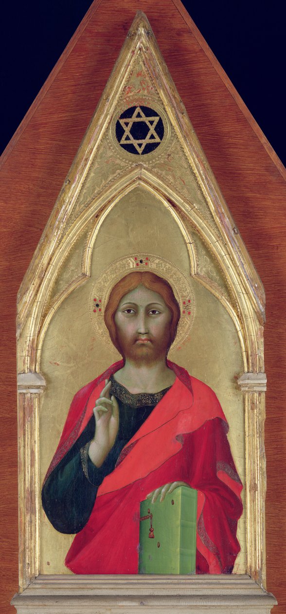 Chrystus błogosławiący, ok. 1325 r. autorstwa Barna da Siena