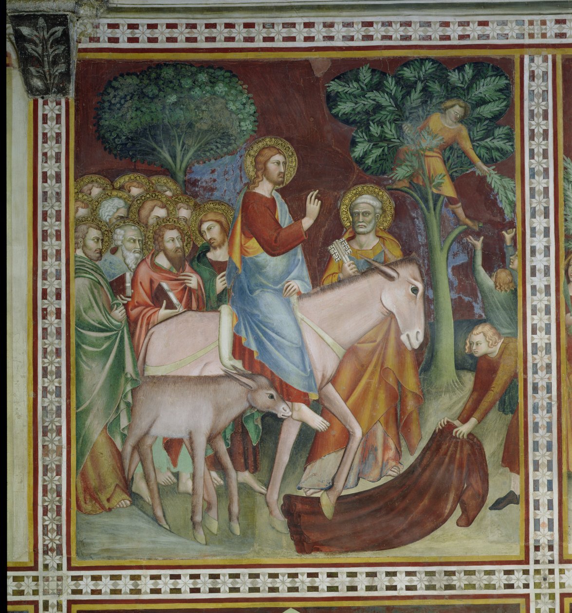 Wejście Chrystusa do Jerozolimy, z serii Scen Nowego Testamentu autorstwa Barna da Siena
