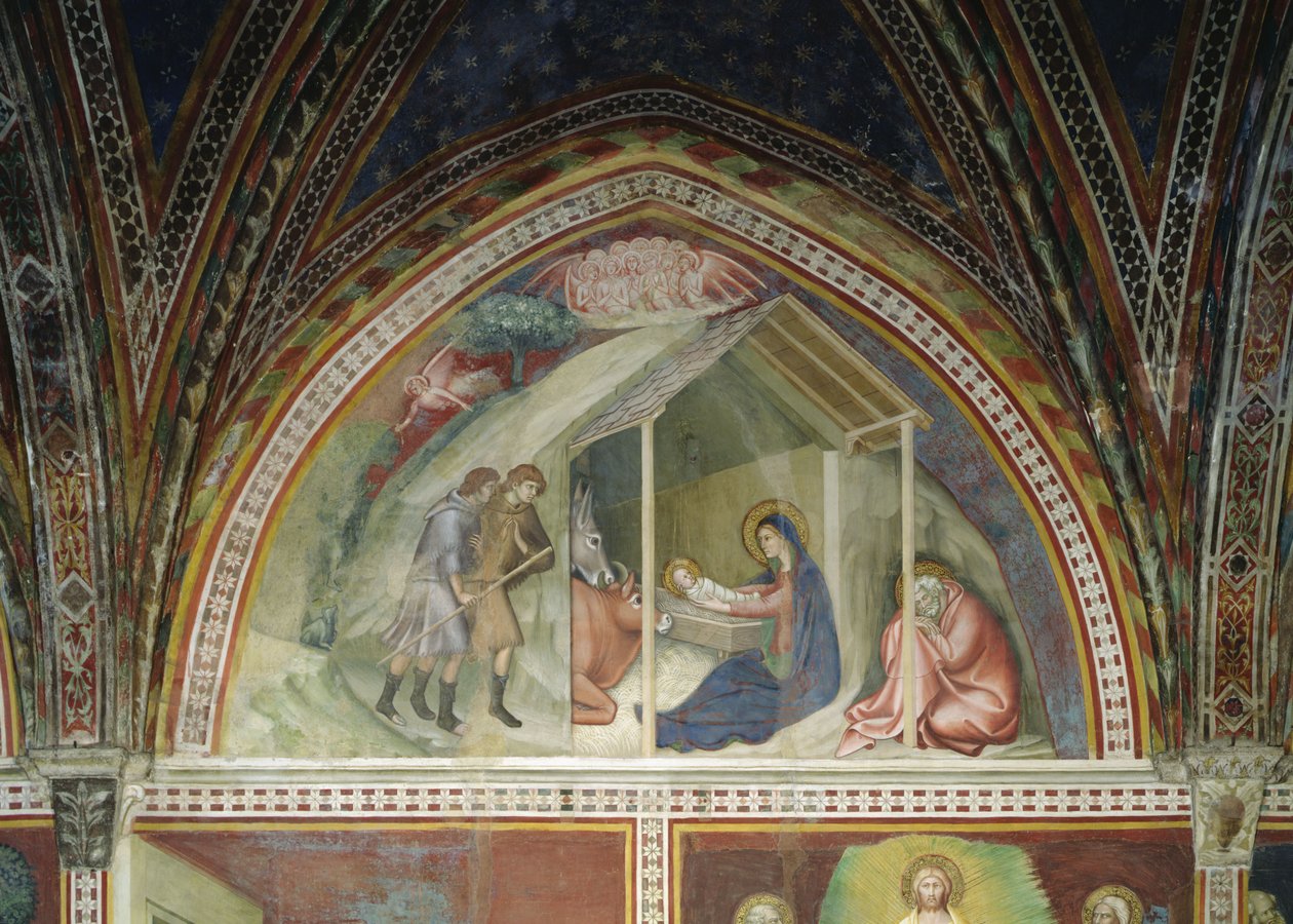 Narodziny Chrystusa, z serii Scen z Nowego Testamentu autorstwa Barna da Siena