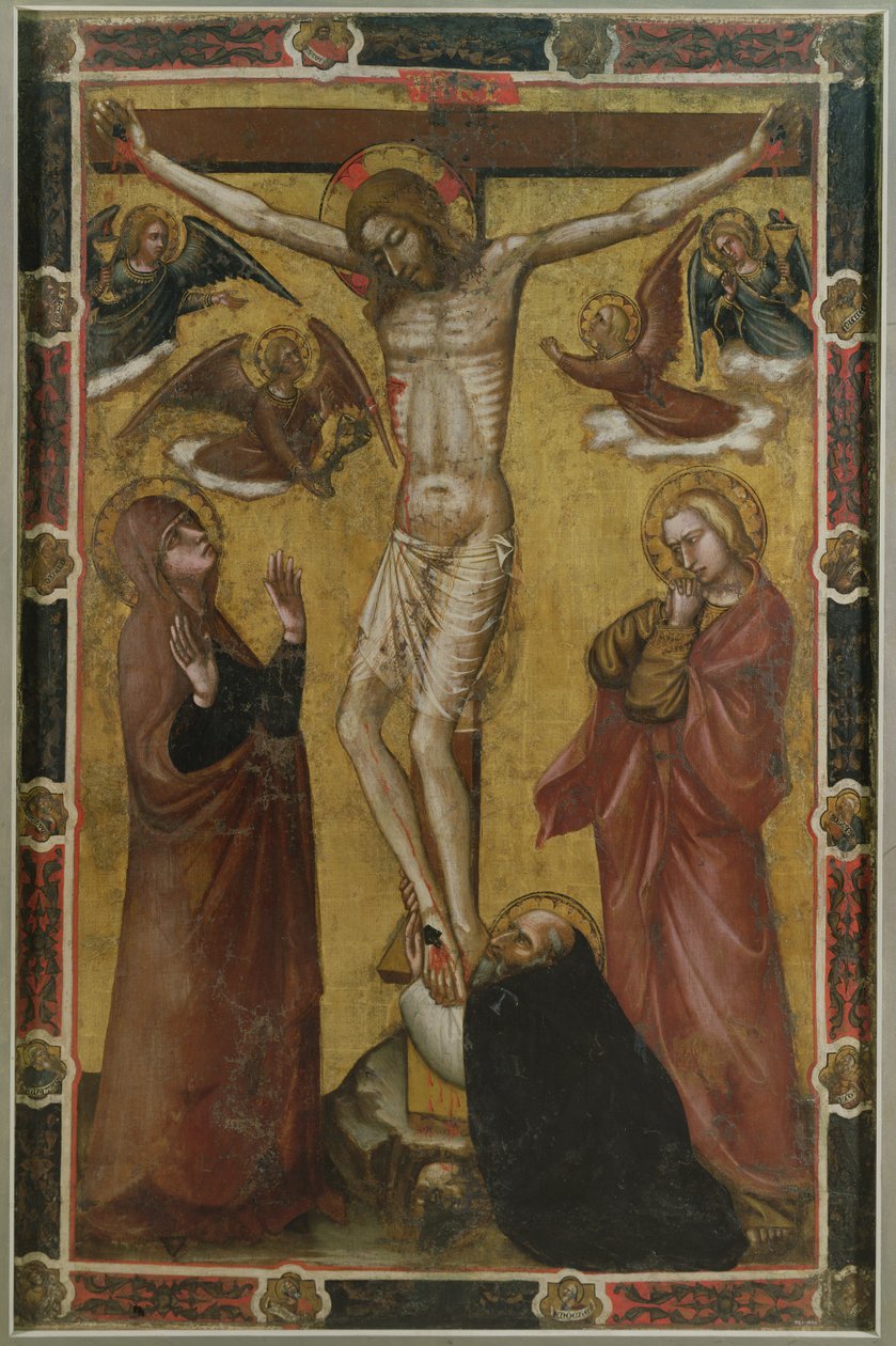 Chrystus ukrzyżowany - malowany sztandar procesji autorstwa Barnaba da Modena