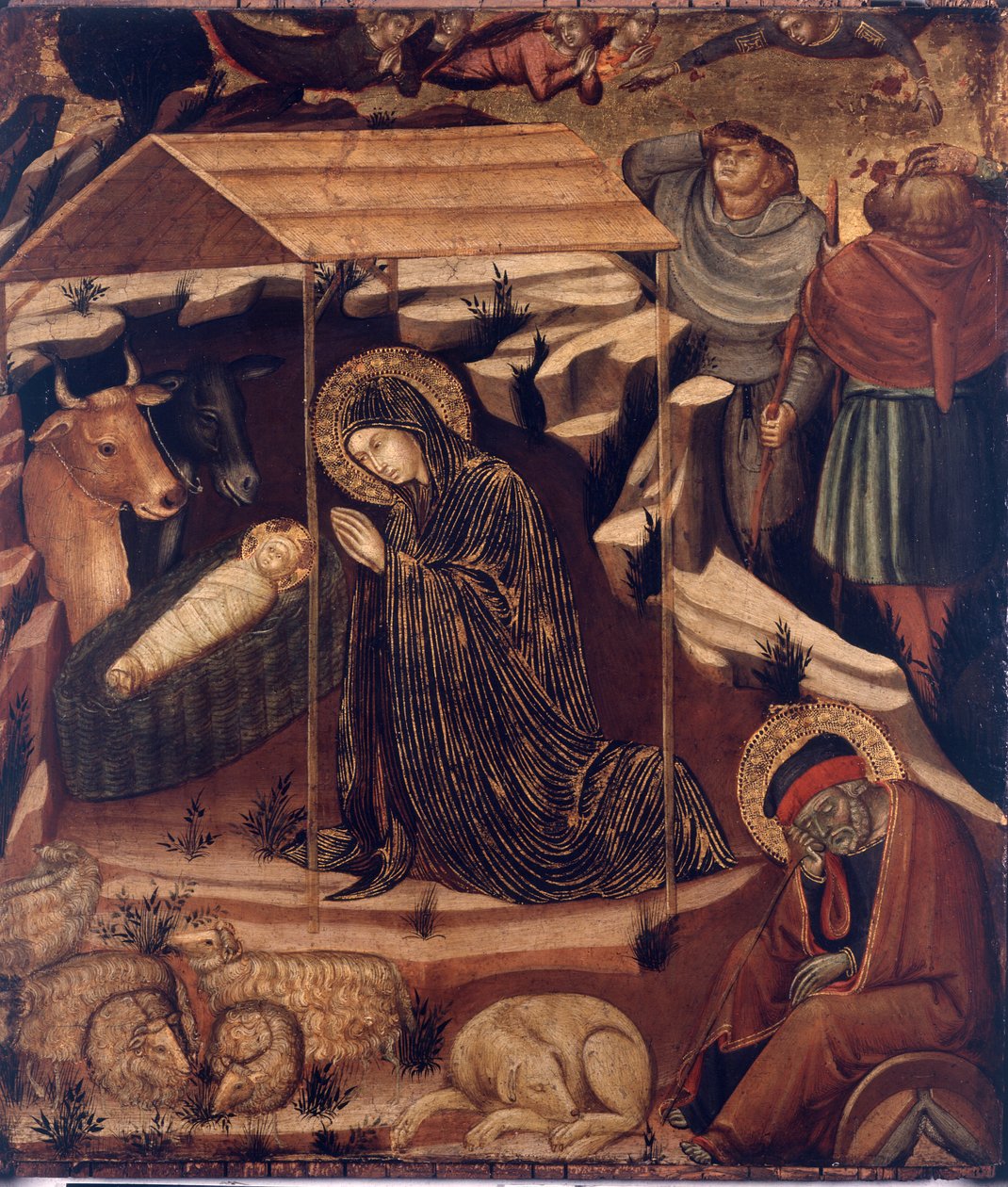 Adoracja pasterzy, ok. 1375-79 autorstwa Barnaba da Modena