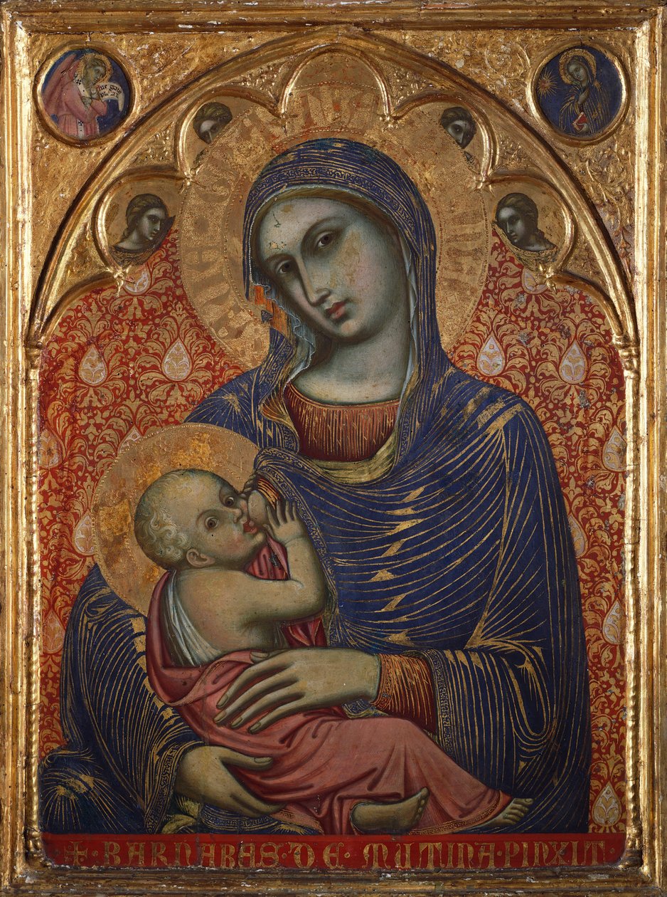 Dziecko karmiące piersią Madonna by Barnaba da Modena (czynne 1361-1383) autorstwa Barnaba da Modena